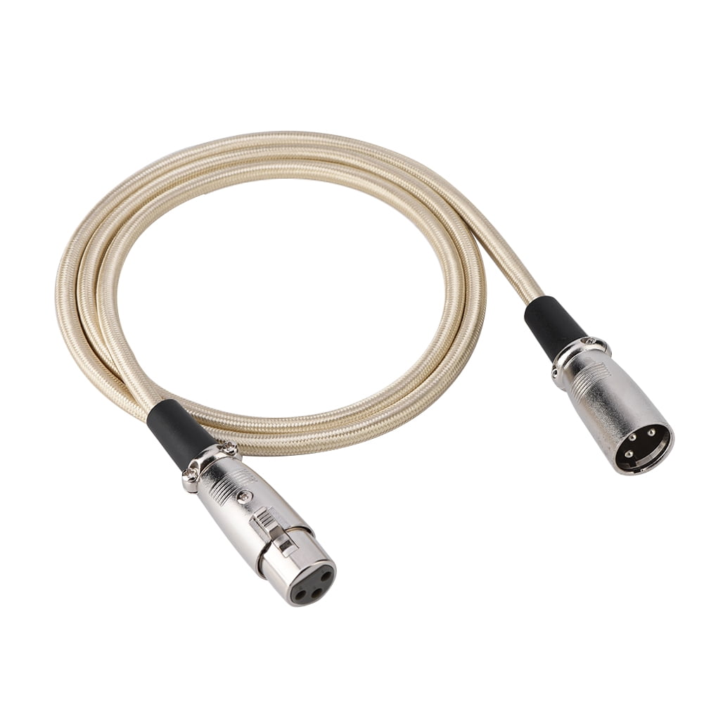 3-Pin XLR Male To Female Microphone Cable - 3 Meters (9.8 Feet), Nylon Mesh Jacket, Zinc Alloy Connectors, For Studio/Live Sound