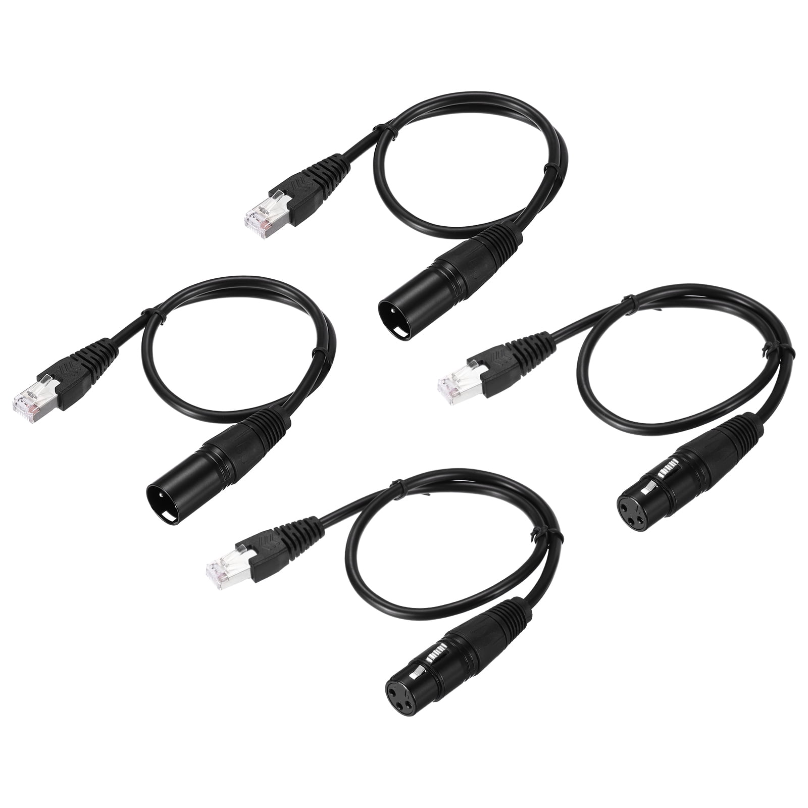3 Pin XLR to RJ45 Male Adapter Cable, 4pcs 1.6ft XLR Microphone Cable