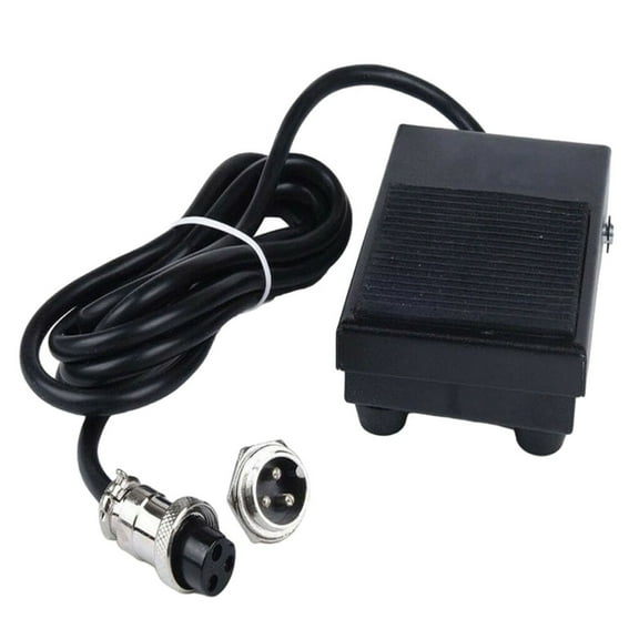 3 Pins Foot Pedal Power Controller Switch For TIG ATGW Plasma Spot Weldding Black Aviation Socket Plug 2M Wire Length Control