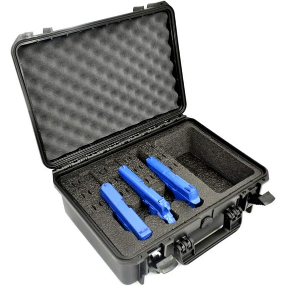 3 Pistol 12 Magazine + Accessories Storage Doro Waterproof Pistol Case with Custom MyCaseBuilder Foam Insert