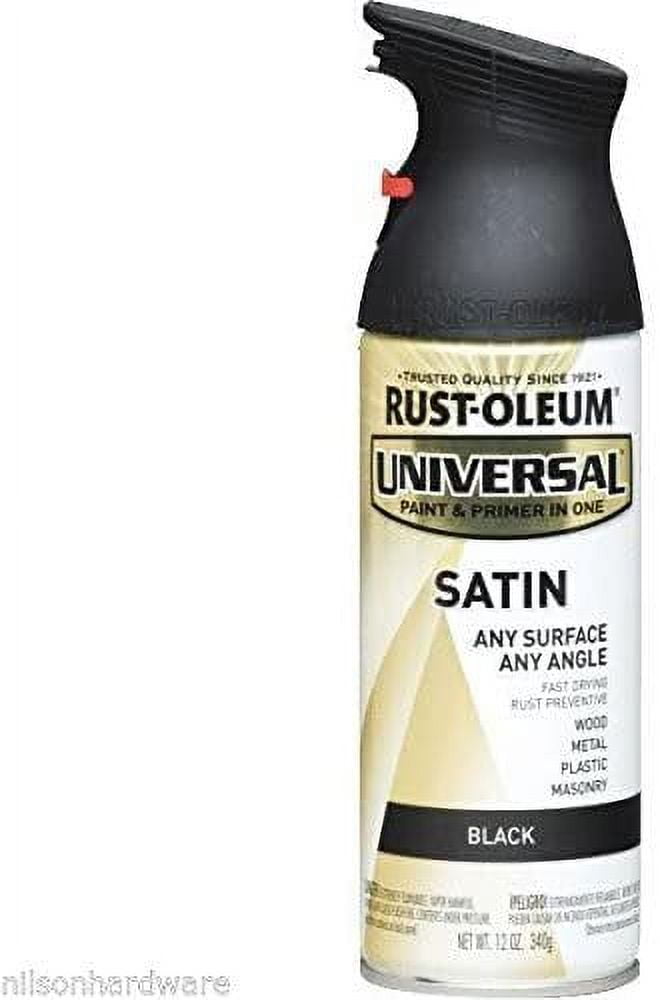 3 Pk 12 Oz Black RustOleum Universal All-Surface Satin Spray Paint