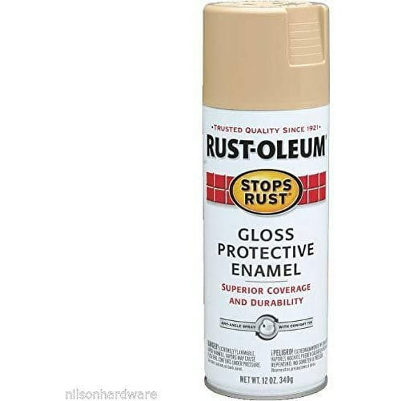 Rust-Oleum Stops Rust Spray Paint Sand 7771 - Gloss, Quick Drying - 3 Pack, 12 Oz