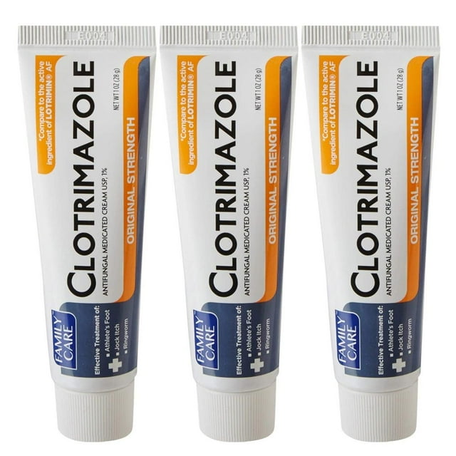 3 Pk Clotrimazole 1% Antifungal Cream, Treats Athlete's Foot, Jock Itch ...