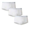 thumbnail image 1 of 3 - Pk. Hanes Briefs White, WHITE, XL, 1 of 6