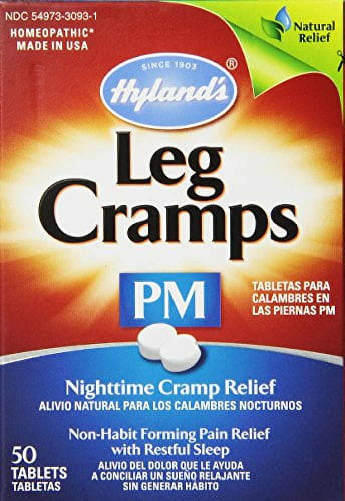 3 Pk Hyland's Leg Cramps PM wQuinine Homeopathic Nighttime Relief 50