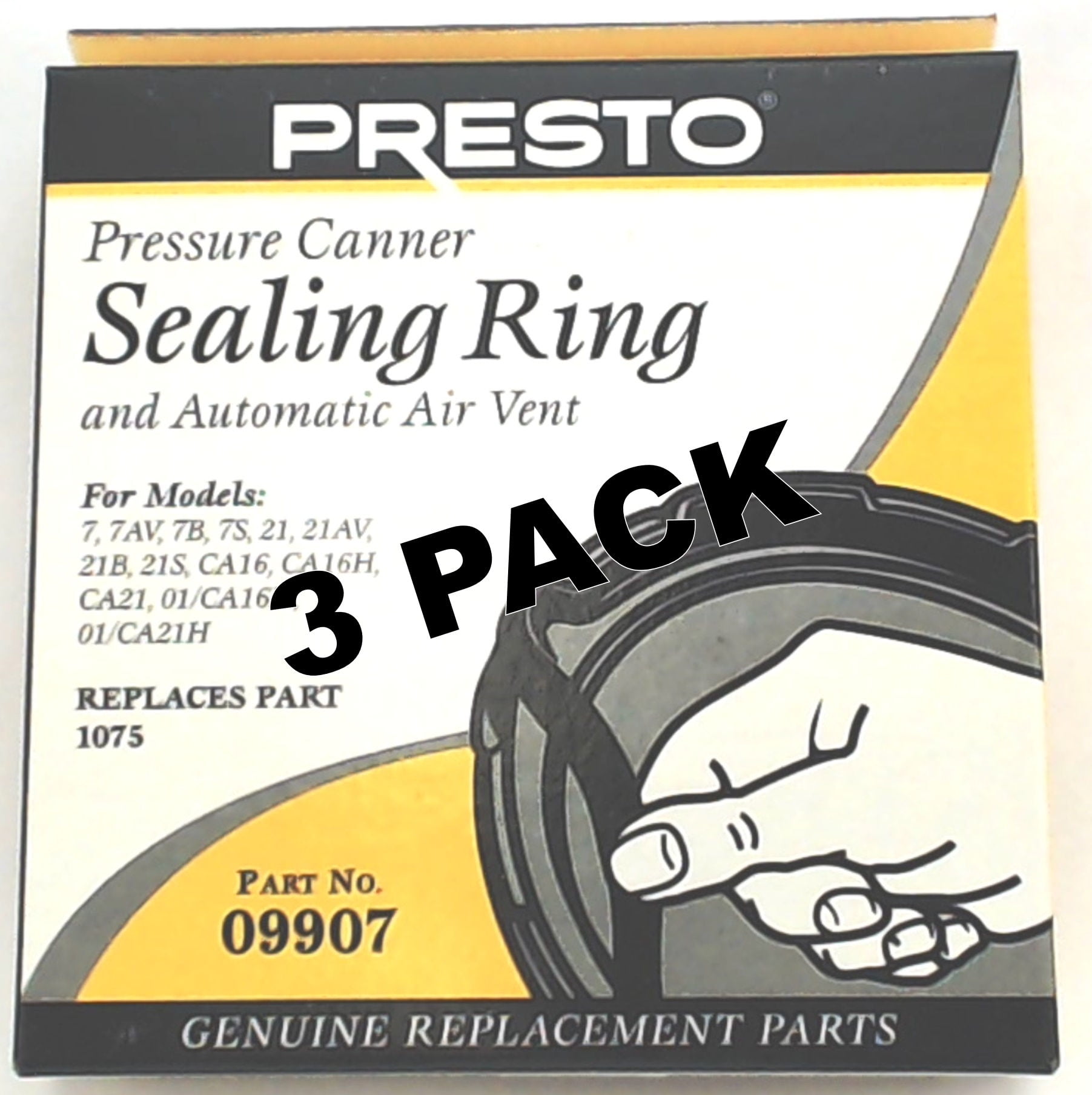 3 Pk, Presto Pressure Cooker Sealing Ring Gasket 09907 - Walmart.com