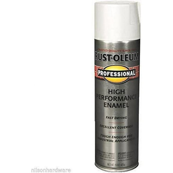 3 Pk White Gloss RustOleum Professional Fast Dry Enamel Spray Paint 7592-838