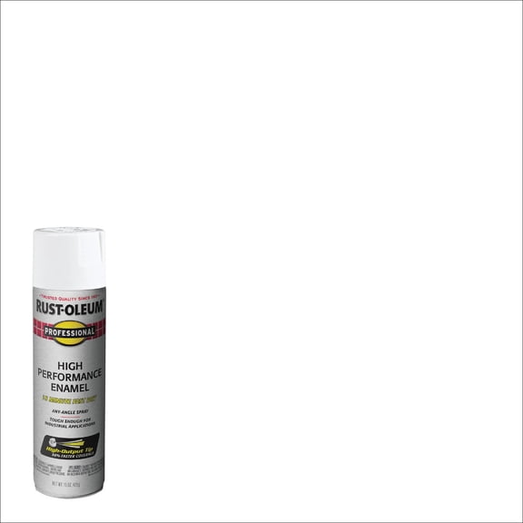 Rust-Oleum 3 Pk White Gloss RustOleum Professional Fast Dry Enamel Spray Paint 7592-838 Interior & Exterior Use, Professional Finish