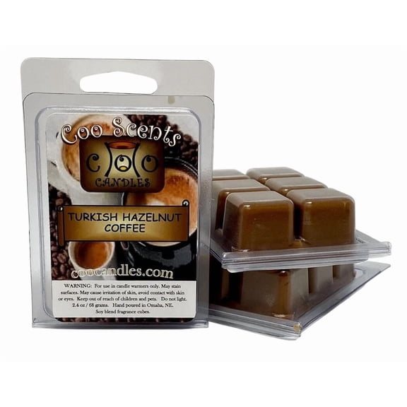 3 Pkgs Coo Candles Soy Wickless Candle Bar Wax Melts - Turkish Hazelnut Coffee