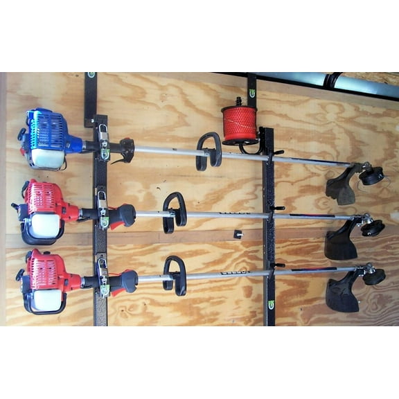 3 Place Locking Trimmer Rack for Enclosed Trailers by Pack'em Racks