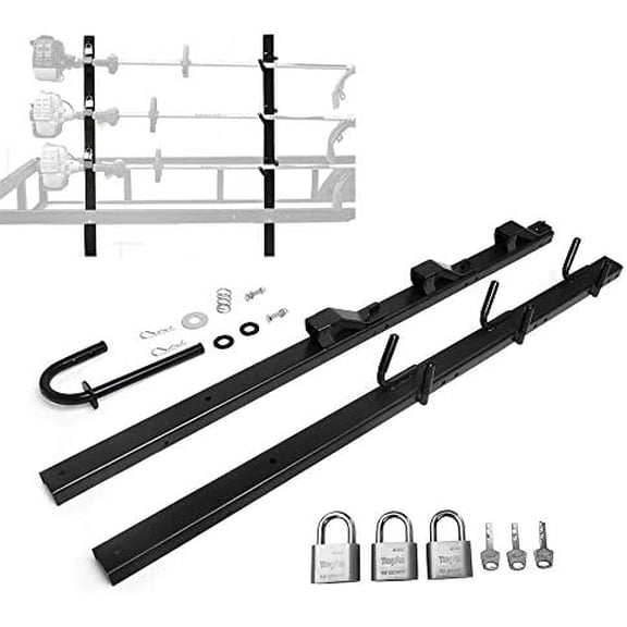 3 Place Trimmer Landscape Truck and Trailer Enclosed Rack with Lock$$Tools