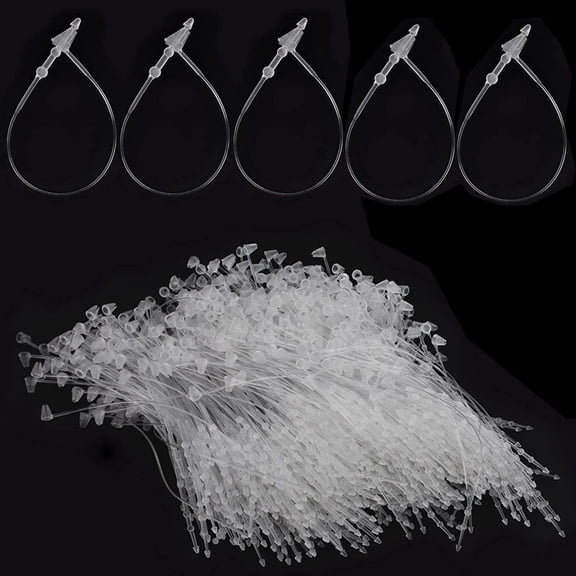 3" Plastic Fasteer Clear Hag Tag Sap Lock Fasteers Pi Security Loop for Retail Store Clothig Price Pis (1000 Pcs)