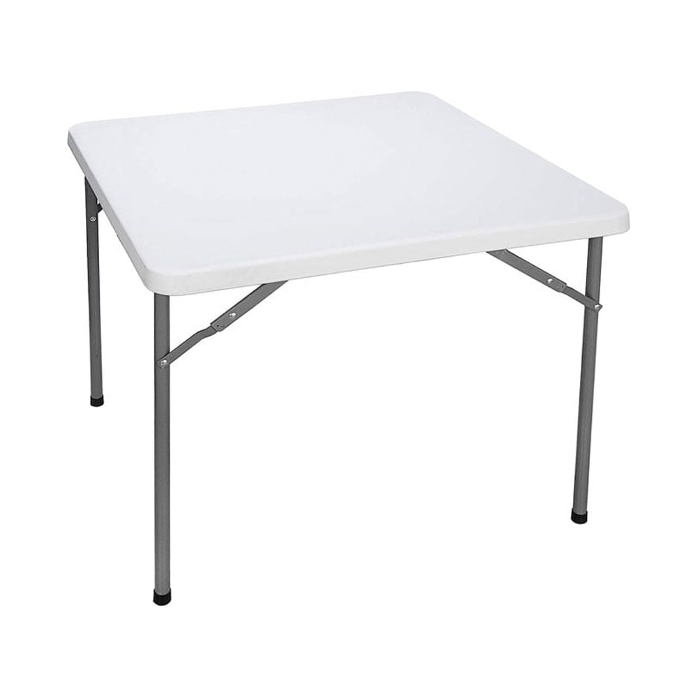 3' Plastic Folding Table, Camping Table Card Table with Square Tabletop