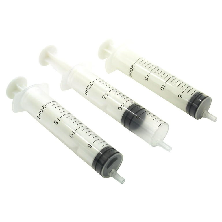 3 Plastic Syringe Liquid Lubricant Measuring Tool 20 ml