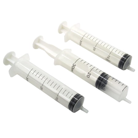 3 Plastic Syringe Liquid Lubricant Measuring Tool 30 ml