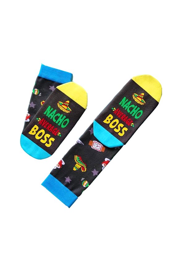 3. Playful Printed Letter Socks for Women - Lightweight Stretch Cotton Gym, College & Daily Comfort Calf Socks