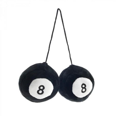 3 Plush Stuffed Billiard 8-Ball Toys - Set of 2