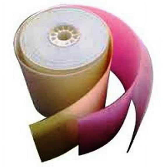 3 Ply NCR Rolls: 3 1/4 in. x 70 ft. x 11/16 in. core White/Canary/Pink (50 Rolls), Works for NCR 2160, NCR 2192, NCR 2196, NCR 2202, with Free Delivery in the USA