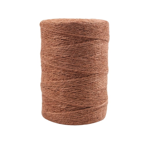 3 Ply Natural Jute Twine, 2mm 656FT Colored Craft Twine String, DIY Braiding Wrapping Hemp Cord, Decorative Binding Rope, Handmade Ornament Making Thread, Christmas Knitting Macrame Decoration