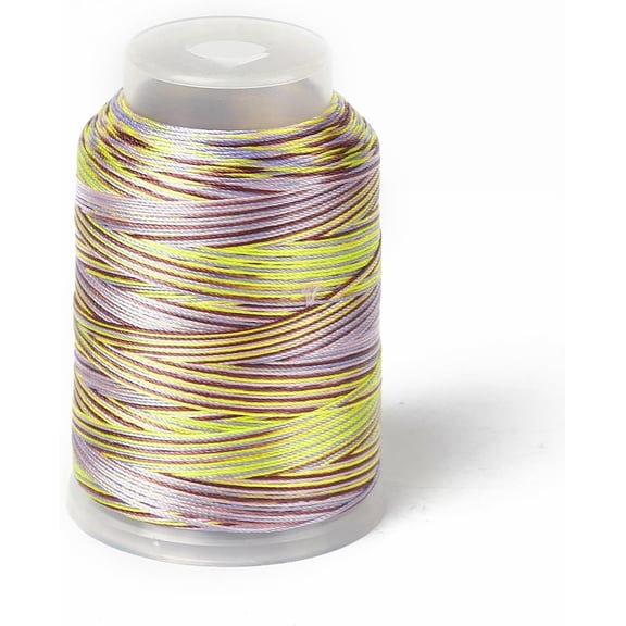3-Ply Segment Dyed Nylon Thread Cord DIY Material for Jewelry Making Green Yellow 0.3mm 546.81 Yards(500m)/Roll Yellow DIY