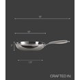 thumbnail image 1 of 3-Ply Stainless Steel Fry Pan With Lid 10 Inch, Induction Compatible, Oven Broiler Safe 600F, Fast Even Heat, 1 of 8