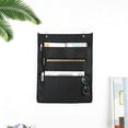 thumbnail image 1 of 3 Pocket Black Wall Mounted File Storage Bag Hanging Organizer for Home Office Documents, 1 of 6