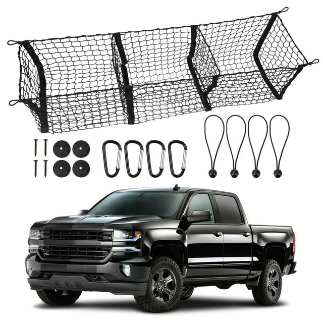 3 Pocket Cargo Net for Pickup Truck Bed,Truck Bed Cargo net for SUV