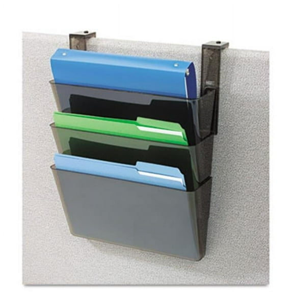 3 Pocket File Partition Set w/Brackets- Letter- Smoke