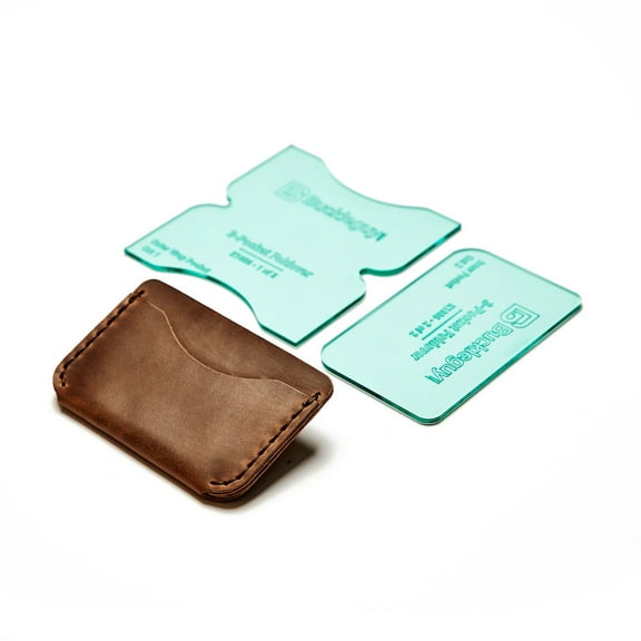 3-Pocket Foldover Wallet, Acrylic Template