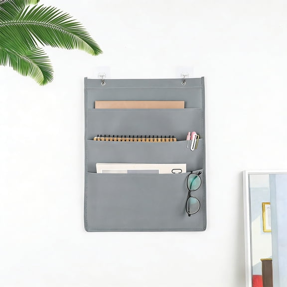 3 Pocket Hanging Wall File Folders Organizer for Office, Home Classroom or Studio Storage Pocket Chart Cascading Fabric File Organizer