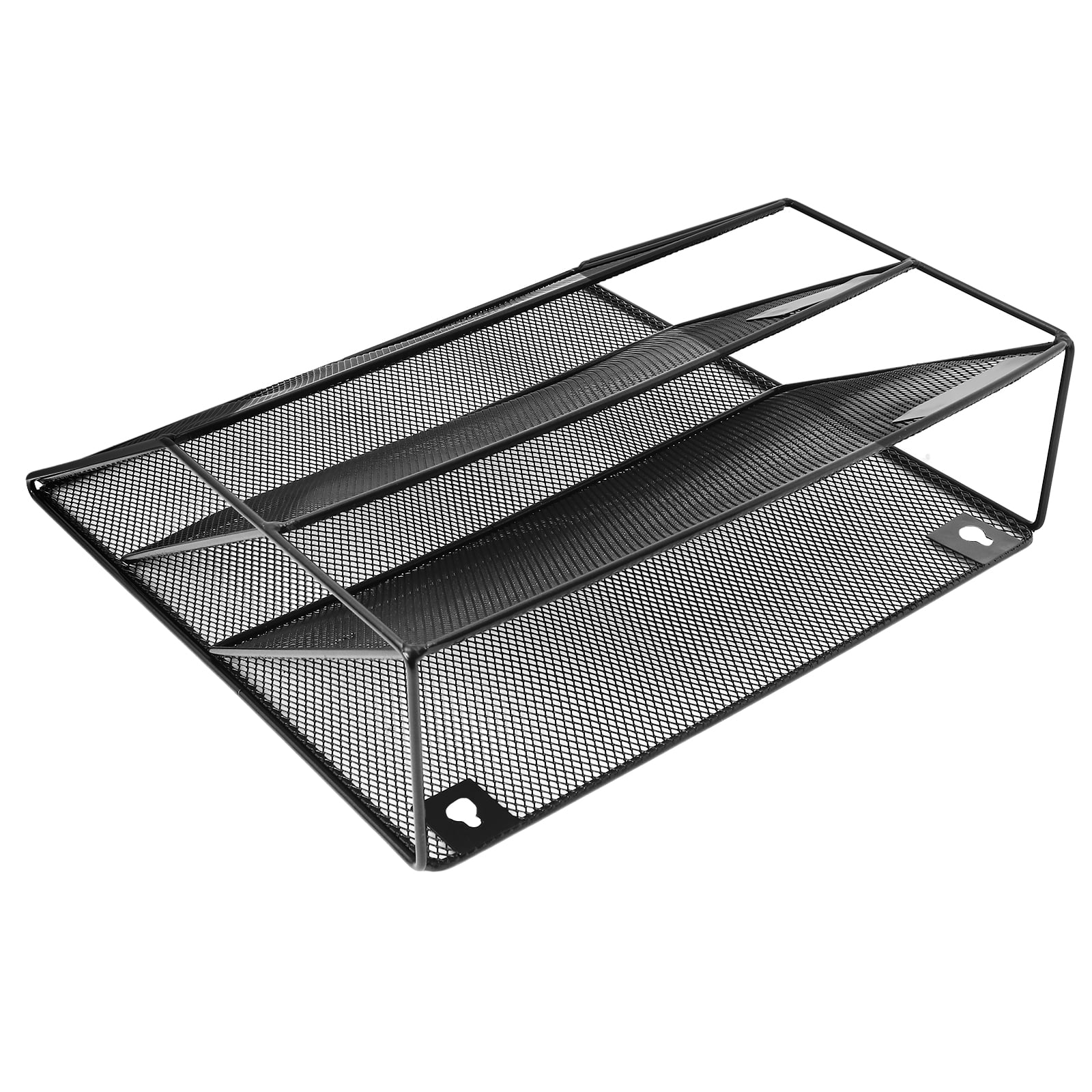 Black Mesh Metal Three-Pack Wall Files with Hanger