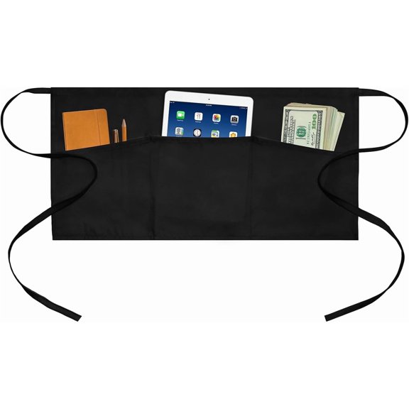 3 Pockets Waitress Apron Server Aprons - Half Aprons for Men & Women  and Oil Proof