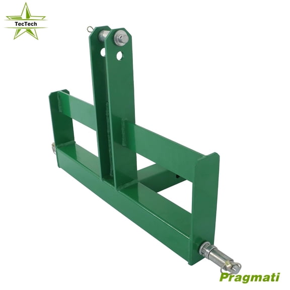 3 Point 2" Receiver Hitch Drawbar For CAT 1 Tractor W/Suitcase Weight Brackets