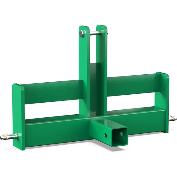 3 Point 2" Receiver Hitch Drawbar W/Suitcase Weight Brackets for CAT 1 Tractor