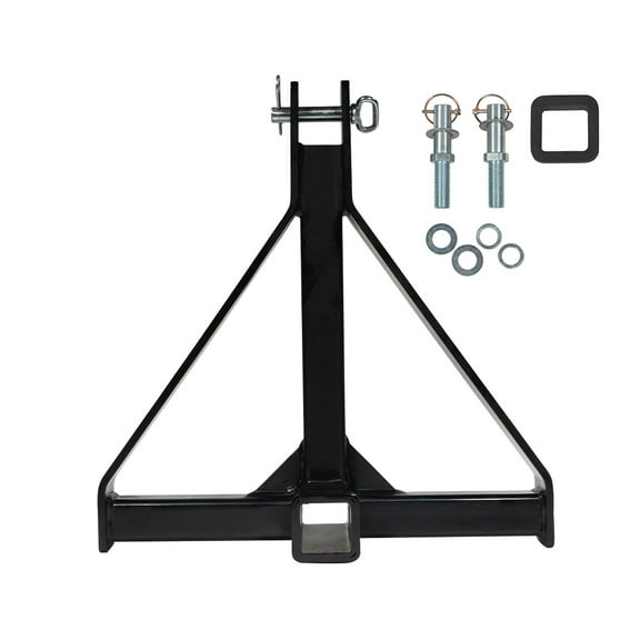 3 Point 2" Receiver Trailer Hitch - Heavy Duty Trailer Draw Bar Adapter Category 1 Tractor Tow - Quick Three Point Hitch Receiver Compatible for Tractor, Kubota, Yanmar, Ford