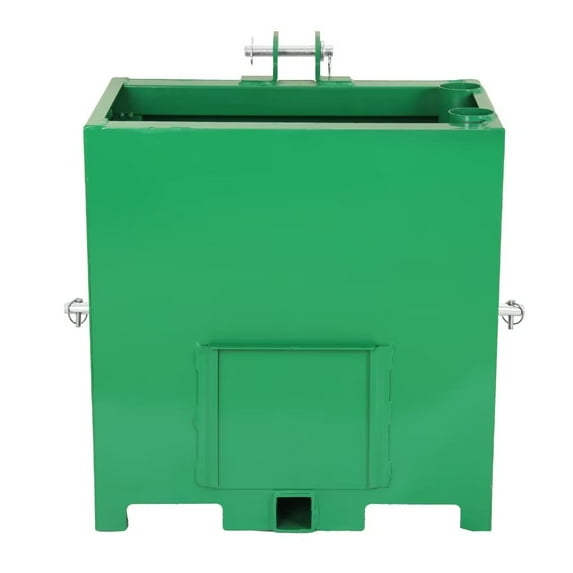 3 Point Ballast Box, 1 Tractor and Loader Hitches Attachment, Standard 2" Hitch Receiver, 800lbs Capacity, Green