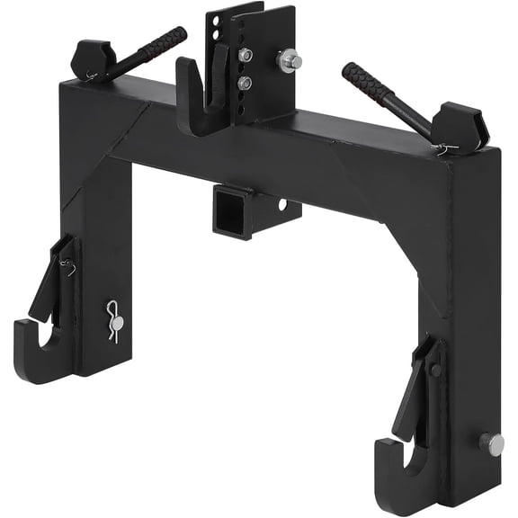 3-Point Category 1 Quick Hitch, 3000 LBS Lift Capacity, 27.5 Inch Lower Arm Spacing, 14.5"-17.5" Adjustable Level, Fits Category 1 & 2 Tractors