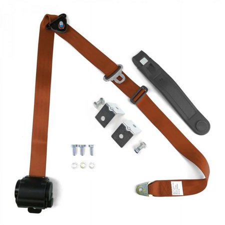 3 Point Copper Retractable Seat Belt with Mounting Brackets - Standard Buckle