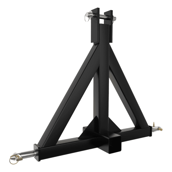 3 Point Hitch 2" Receiver, Heavy Duty 2 inch Receiver Tow Drawbar Hitch Adapter for Category 1 Tractors, Kubota, BX, John Deere, LM25H, WLM Tractor, NorTrac, Yanmar, Kioti, Farm Equipments