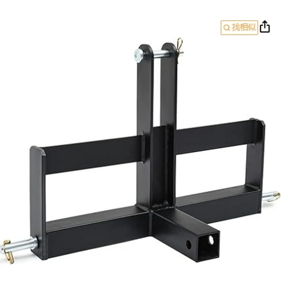 3 Point Hitch,Category 1 Tractor Tow Drawbar Pull Hitch Adapter,2" Receiver Quick Hitch Compatible,Tractor Mover Drawbar Hitch,Quick Hitch Farm Equipment and Subcompact Trailer Hitch for Tractor