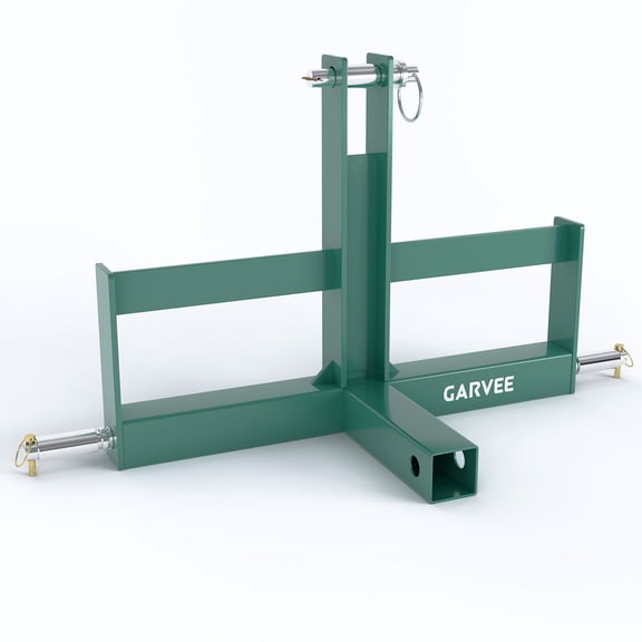 3-Point Hitch Drawbar with Receiver & Suitcase Weight Brackets – Category 1 Quick Hitch Adapter for Tractor Towing and Ballast