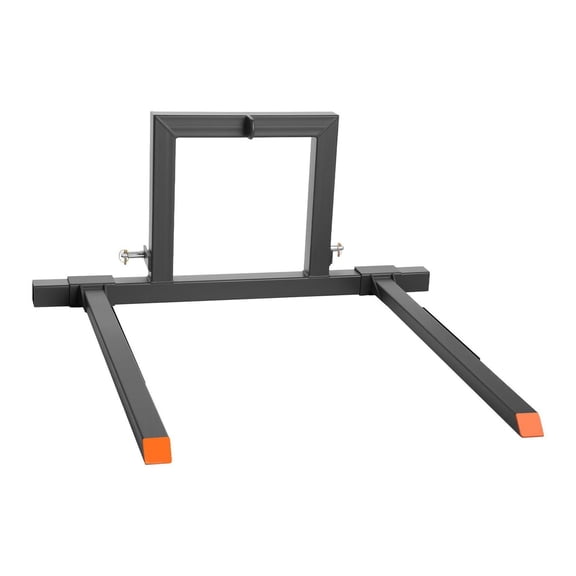 3 Point Hitch Pallet Forks - 1500 lbs Capacity Clamp On Forks, 50 Inch Tractor Fork - Adjustable 28.9-46 Inch Width, CAT 1 Quick Hitch