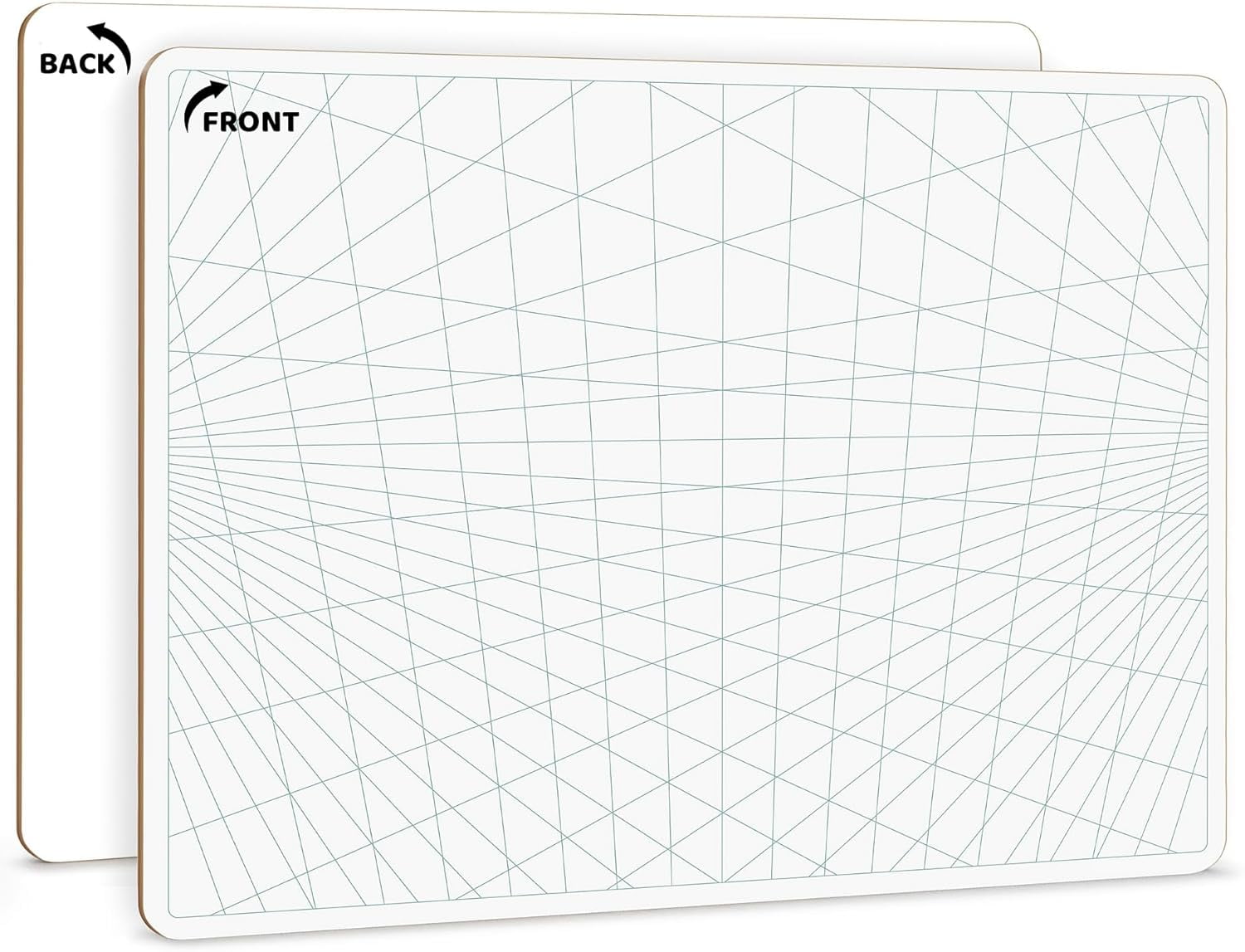 3 Point Perspective Grid 11”x14” Large Graph Dry Erase Board Double