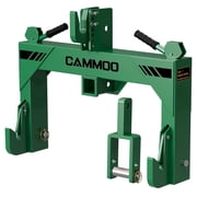 CAMMOO Cat 1 3-Point Quick Hitch with 2" Trailer Hitch Receiver, No Bushing Required Heavy Duty Tractor Accessories and Towing Hitch, 3000 lbs, Green