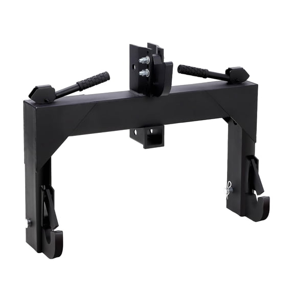 3 Point Quick Hitch, 3000 lbs 3-Point Attachments with 2" Receiver Hitch, 28" Between Lower Arms, 15" ~18" Level Adjustment, Adaptor to Category 1 and 2 Tractors