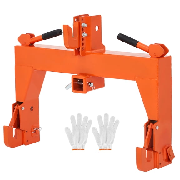 3 Point Quick Hitch, 3000lbs 3-Pt Trailer Hitch Attachments with 2" Receiver Adaptation, Reinforced Design