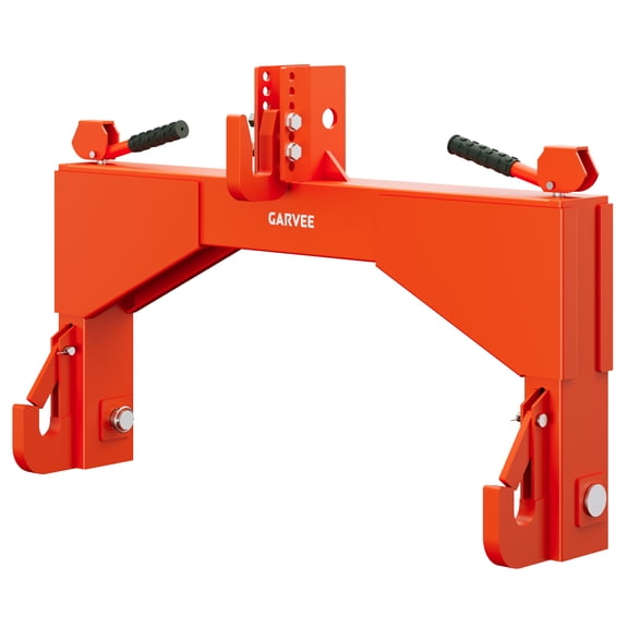 3 Point Quick Hitch for Cat 2, 3 PT Quick Hitch for Category 2 with 2" Receivers with 5 Level Adjustable Bolt, Compatible with Cat 2 Implements, 4000lbs Capacity