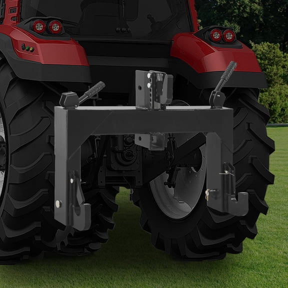 RIGMEC 3 Point Quick Hitch for Category 1 Tractors, 3000 Lbs Towing & Lifting Capacity, 2" Receiver, 5-Level Adjustable Bolt, Upgrade Versatile Adapter Quick Attachment Between Lower Arms