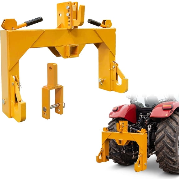 3 Point Quick Hitch Category 1 with 2" Receiver, 3000 lbs Capacity 5-Position Adjustable Hook