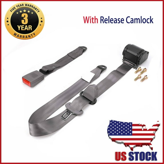 3 Point Retractable Auto Car Seat Belt Lap Shoulder Adjustable, 11.8 Ft Safety Seat Belt for Car